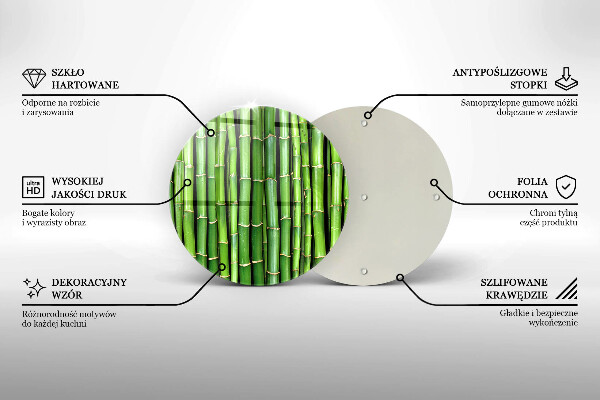 Glas Herdabdeckplatte Naturbambus