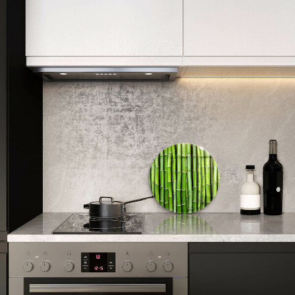 Glas Herdabdeckplatte Naturbambus