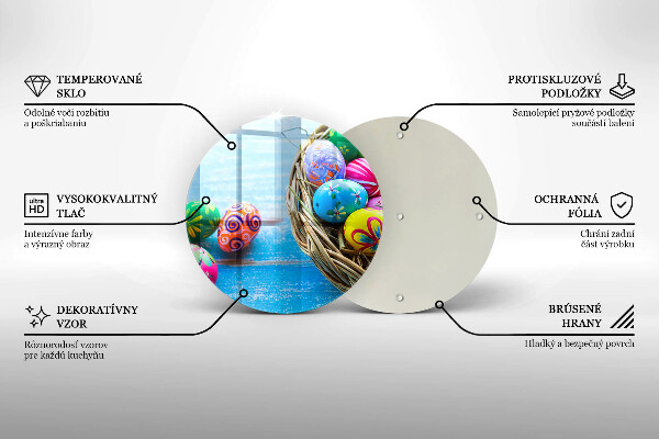 Glas Ceranfeldabdeckung Spritzschutz Ostereier Ostereier