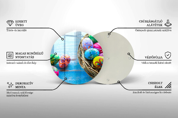 Glas Ceranfeldabdeckung Spritzschutz Ostereier Ostereier