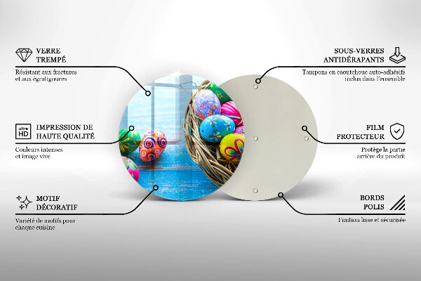 Glas Ceranfeldabdeckung Spritzschutz Ostereier Ostereier