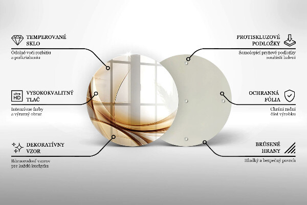 Glas Herdabdeckplatte Abstrakte Formen