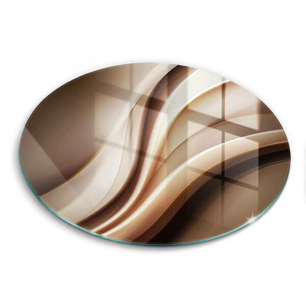 Glas Herdabdeckplatte Abstraktion sanfte Linien