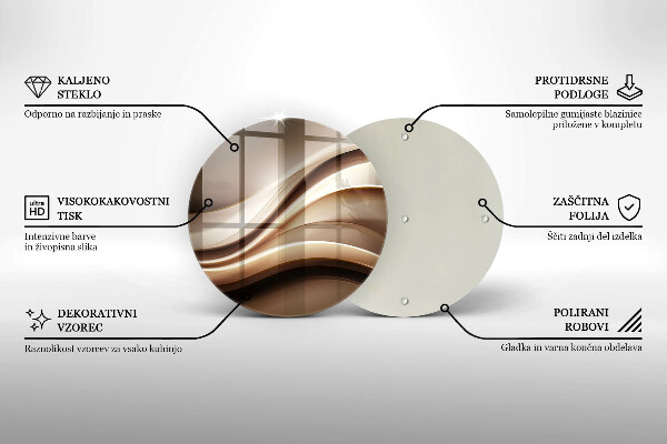 Glas Herdabdeckplatte Abstraktion sanfte Linien