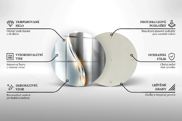 Glas Ceranfeldabdeckung Metallkunst