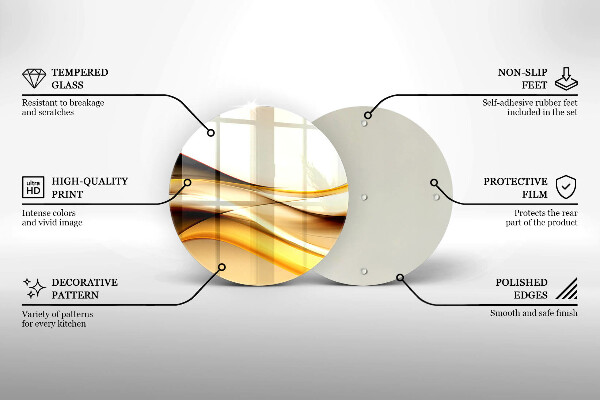 Glas Ceranfeldabdeckung Abstrakte Rauchlinien