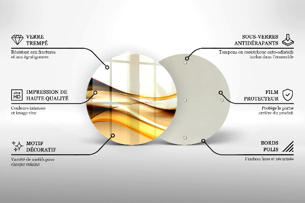 Glas Ceranfeldabdeckung Abstrakte Rauchlinien
