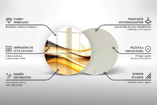 Glas Ceranfeldabdeckung Abstrakte Rauchlinien