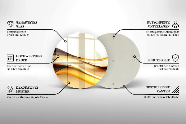 Glas Ceranfeldabdeckung Abstrakte Rauchlinien