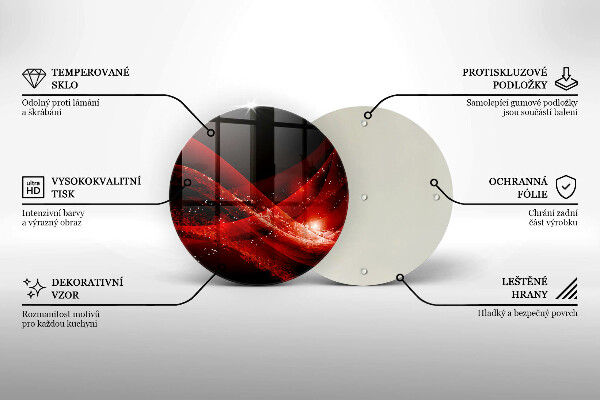Glas Herdabdeckplatte Moderne Abstraktion