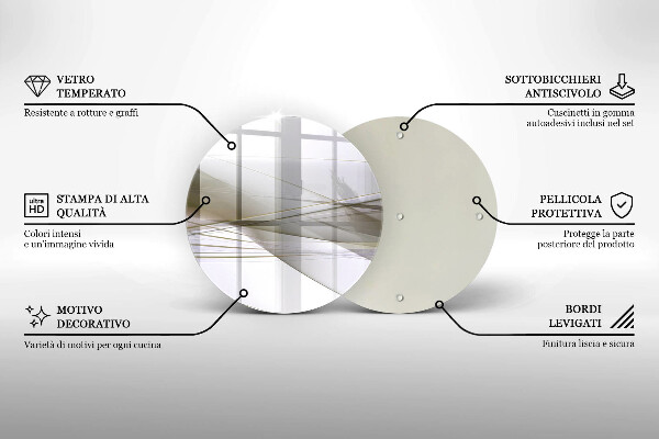 Glas Herdabdeckplatte Abstraktes Liniendesign