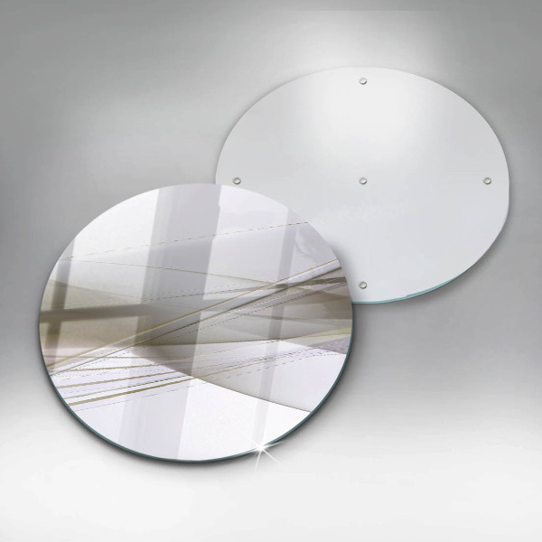 Glas Herdabdeckplatte Abstraktes Liniendesign