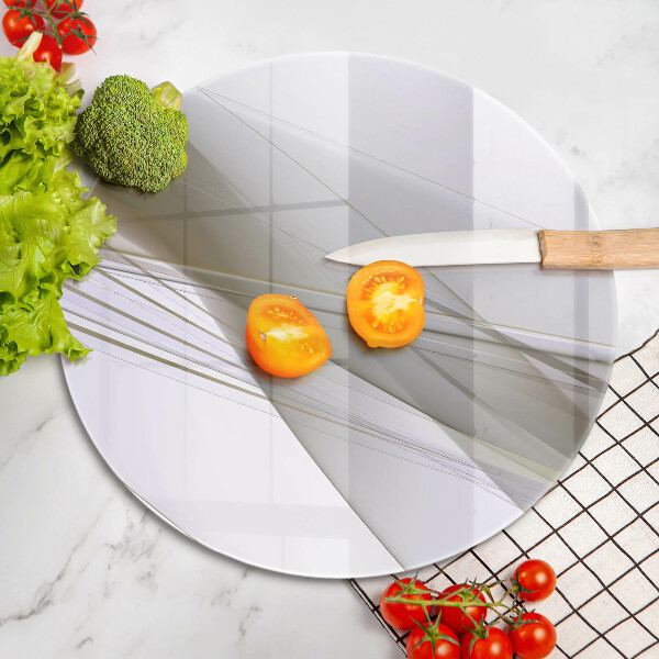 Glas Herdabdeckplatte Abstraktes Liniendesign