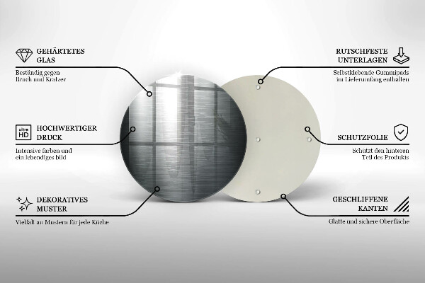 Glas Herdabdeckplatte Metallstruktur