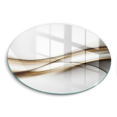 Glas Herdabdeckplatte Weiche Linien Abstraktion