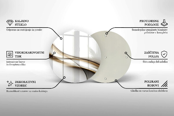 Glas Herdabdeckplatte Weiche Linien Abstraktion
