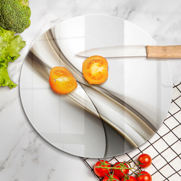 Glas Herdabdeckplatte Weiche Linien Abstraktion