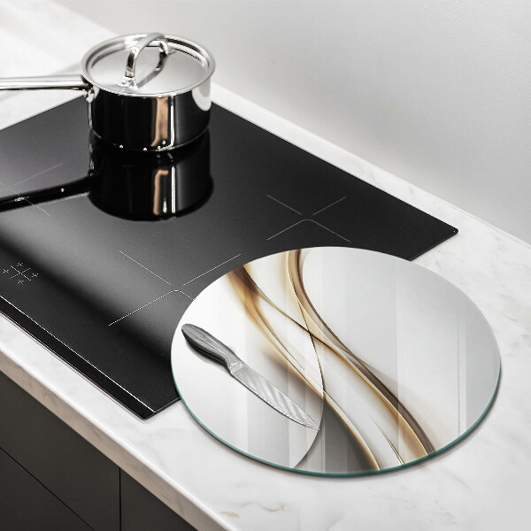 Glas Herdabdeckplatte Weiche Linien Abstraktion
