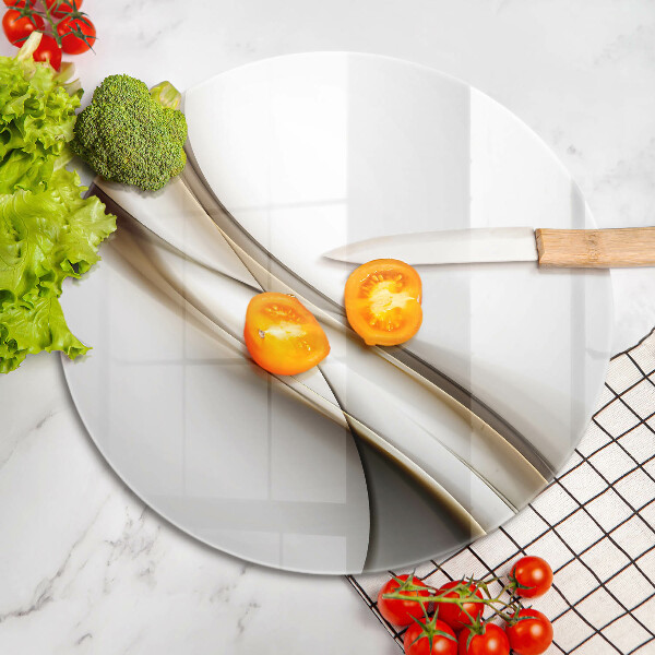 Glas Herdabdeckplatte Weiche Linien Abstraktion