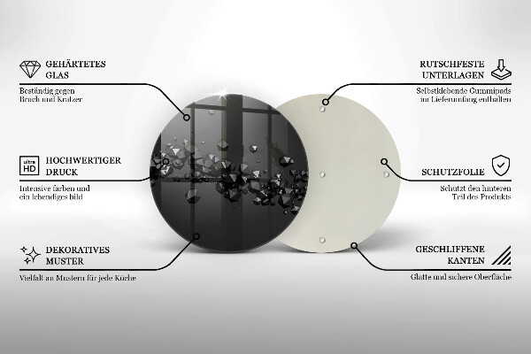 Glas Ceranfeldabdeckung Abstraktion von 3D-Formen