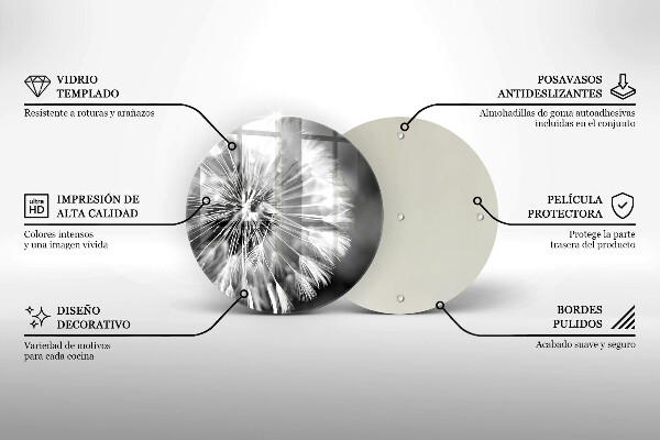 Glas Herdabdeckplatte Ein zarter Löwenzahn