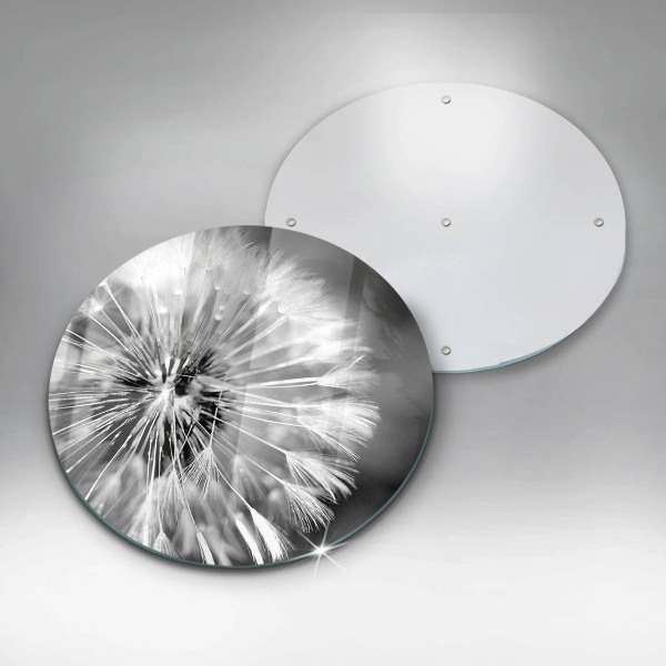 Glas Herdabdeckplatte Ein zarter Löwenzahn