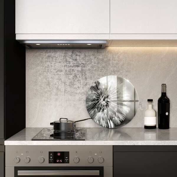 Glas Herdabdeckplatte Ein zarter Löwenzahn