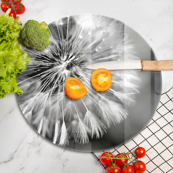 Glas Herdabdeckplatte Ein zarter Löwenzahn