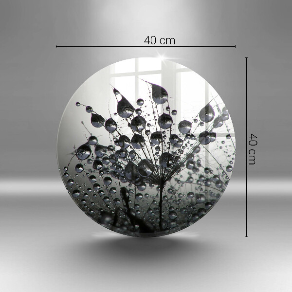 Glas Herdabdeckplatte Löwenzahn und Tau