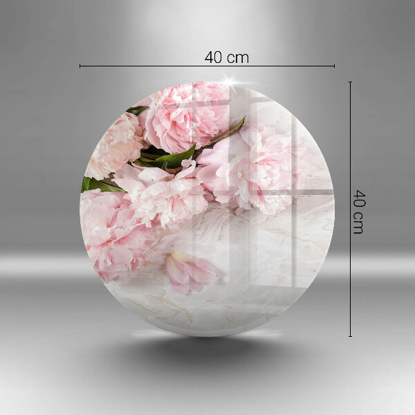 Glas Herdabdeckplatte Zarte Rosenblüten