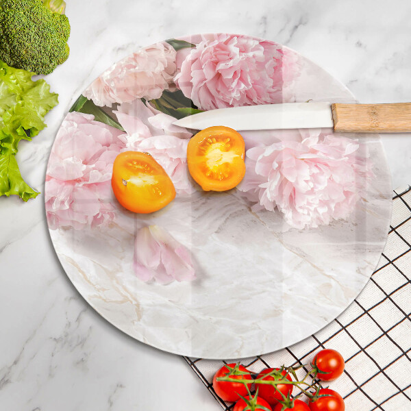 Glas Herdabdeckplatte Zarte Rosenblüten