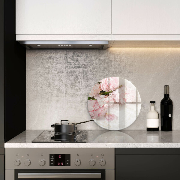 Glas Herdabdeckplatte Zarte Rosenblüten