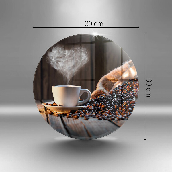 Glas Ceranfeldabdeckung Kaffeetasse und Herz