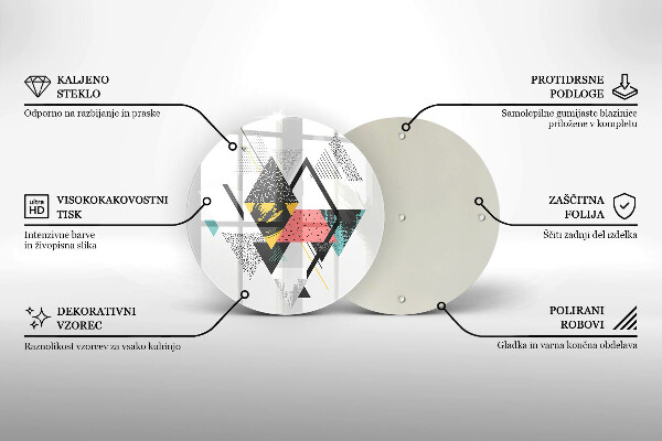 Glas Ceranfeldabdeckung Abstrakte Dreiecke