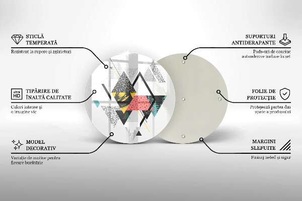 Glas Ceranfeldabdeckung Abstrakte Dreiecke