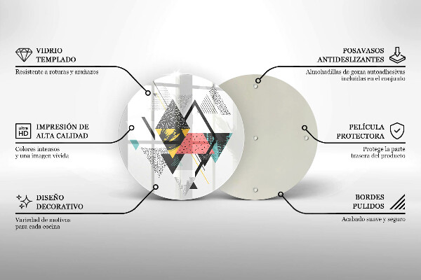 Glas Ceranfeldabdeckung Abstrakte Dreiecke