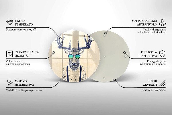 Glas Ceranfeldabdeckung Hirschmann-Illustration
