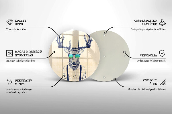 Glas Ceranfeldabdeckung Hirschmann-Illustration