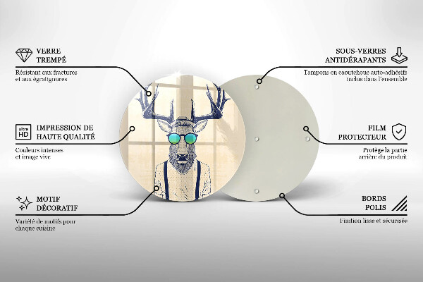 Glas Ceranfeldabdeckung Hirschmann-Illustration