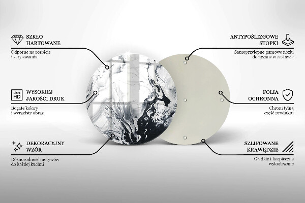 Glas Ceranfeldabdeckung Tintenabstraktion