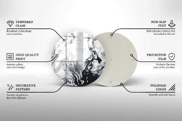 Glas Ceranfeldabdeckung Tintenabstraktion