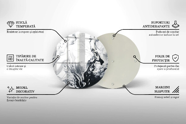Glas Ceranfeldabdeckung Tintenabstraktion