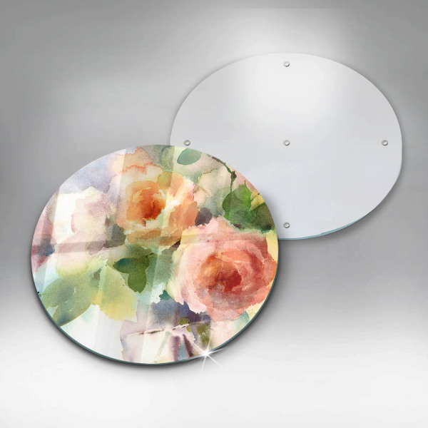 Glas Ceranfeldabdeckung Bemalte Blumen