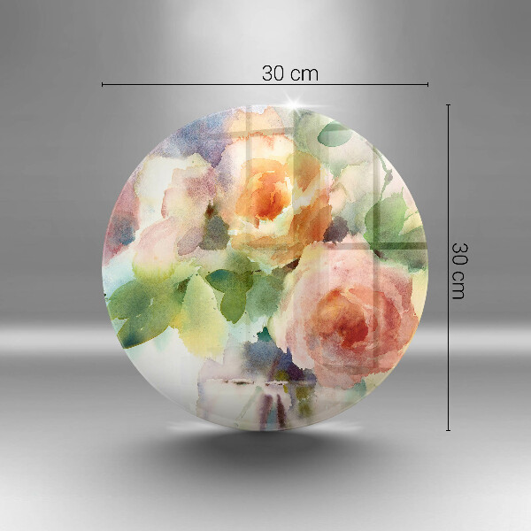 Glas Ceranfeldabdeckung Bemalte Blumen