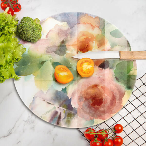 Glas Ceranfeldabdeckung Bemalte Blumen