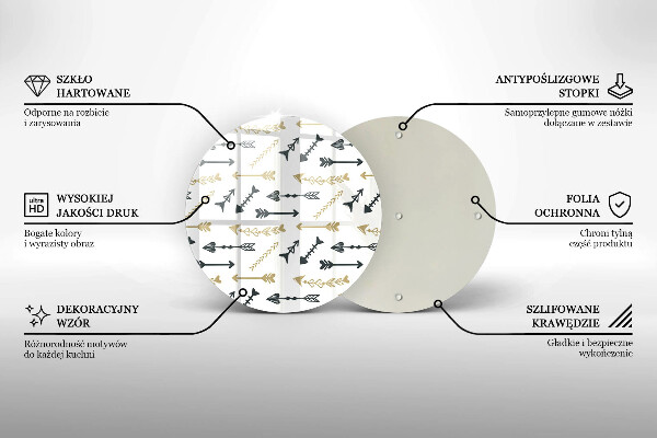 Glas Ceranfeldabdeckung Boho-Pfeilmuster