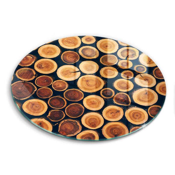 Glas Ceranfeldabdeckung Baumstümpfe aus Holz
