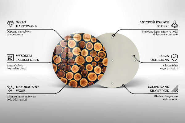 Glas Ceranfeldabdeckung Baumstümpfe aus Holz