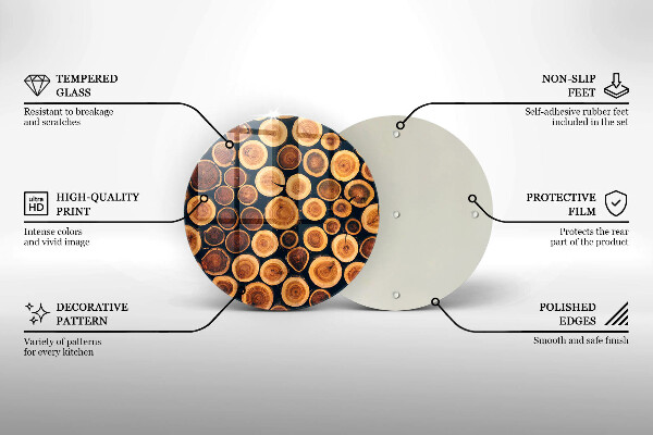 Glas Ceranfeldabdeckung Baumstümpfe aus Holz