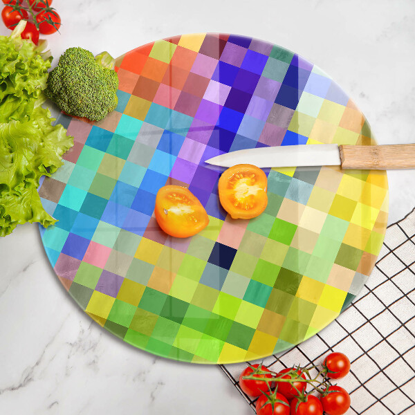 Glas Ceranfeldabdeckung Bunte Pixelquadrate